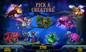 Merlin and his Magical Creatures free slot machine